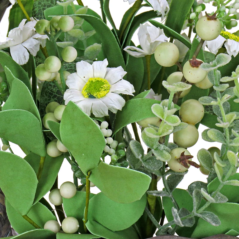 18" Daisies & Berries Spring Wall Basket