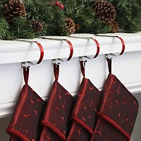 Original MantleClip® Prismatic Red Stocking Holders, 4ct.