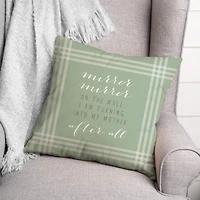 Mirror Mirror Sage Throw Pillow