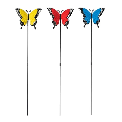 Glitzhome® 22" Metal Butterfly Picks, 3ct.