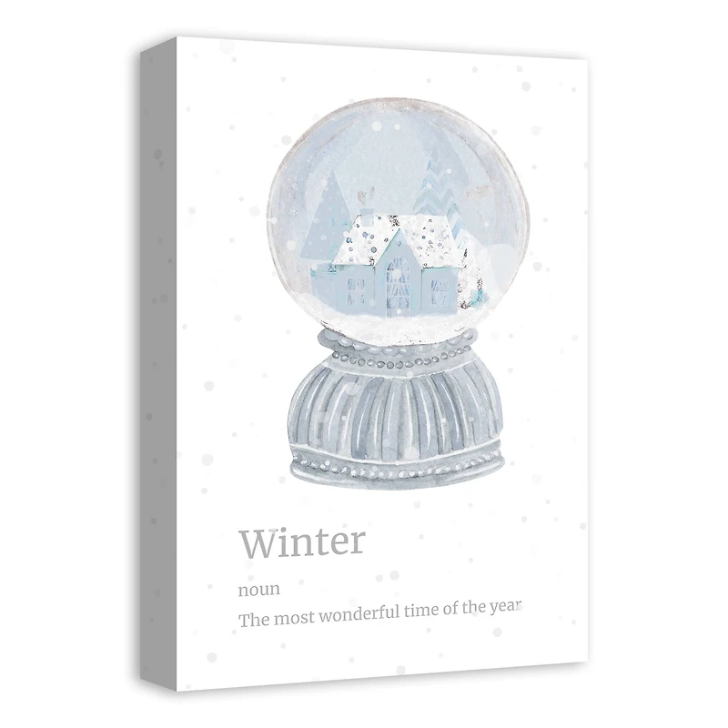 Winter Globe 12x18 Canvas Wall Art