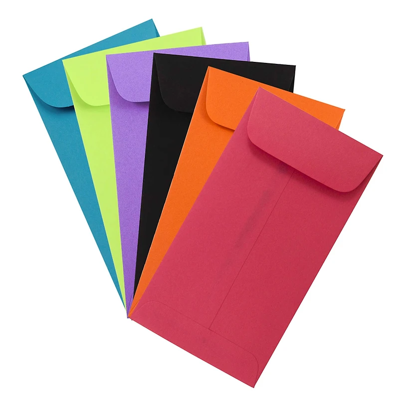 JAM Paper 3.5" x 6.5" Assorted Coin Business Envelopes, 150ct.
