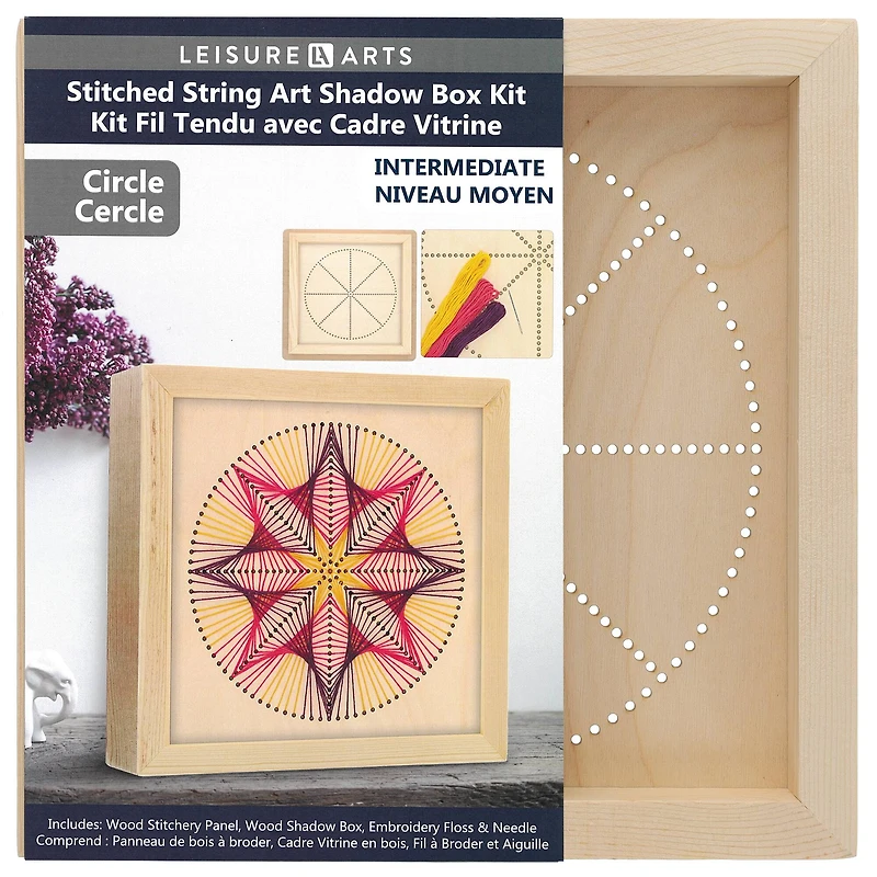 Leisure Arts® Circle Stitched String Art Shadow Box Kit