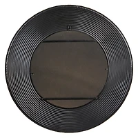 CosmoLiving by Cosmopolitan 35" Black Modern Metal Round Wall Mirror