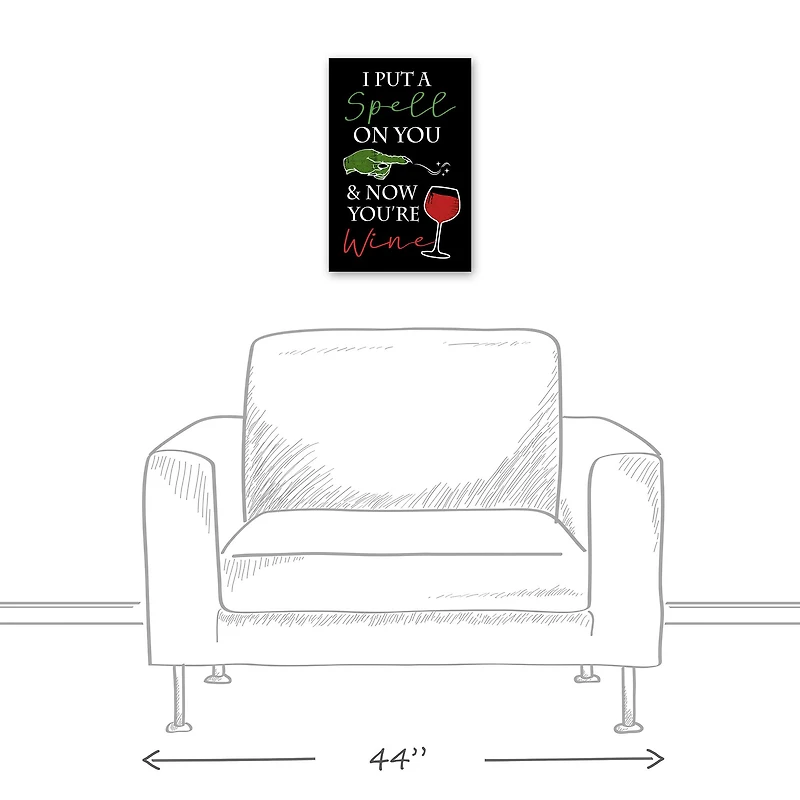 Spell on You and Now You're Wine 12" x 18" Canvas Wall Art