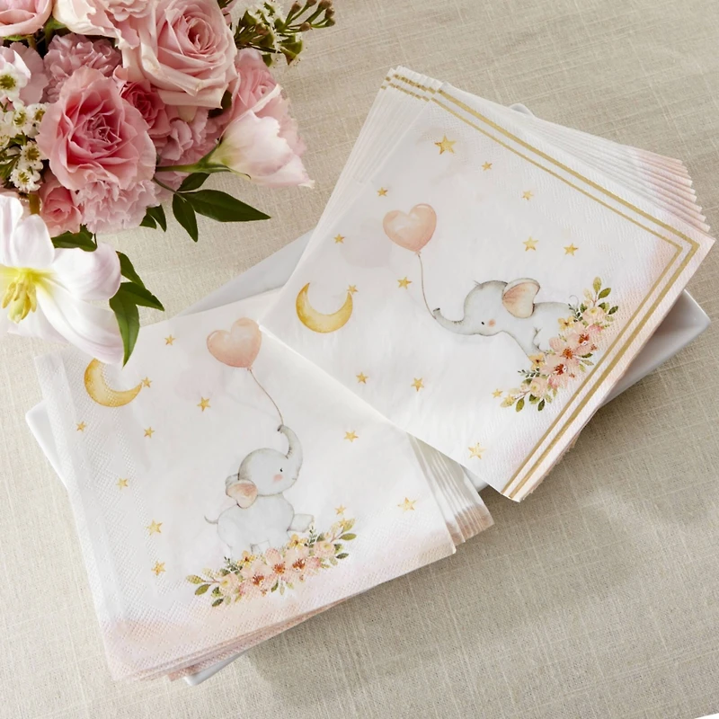 Kate Aspen® Pink Elephant Baby Shower Napkins, 30ct.