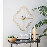 CosmoLiving by Cosmopolitan 24" Gold Metal Glam Wall Clock