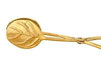 Hello Honey® 8" Gold Embossed Leaf Shaped Tongs