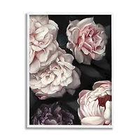 Stupell Industries Clustered Pink and White Florals Elegant Flowers in White Frame Wall Art