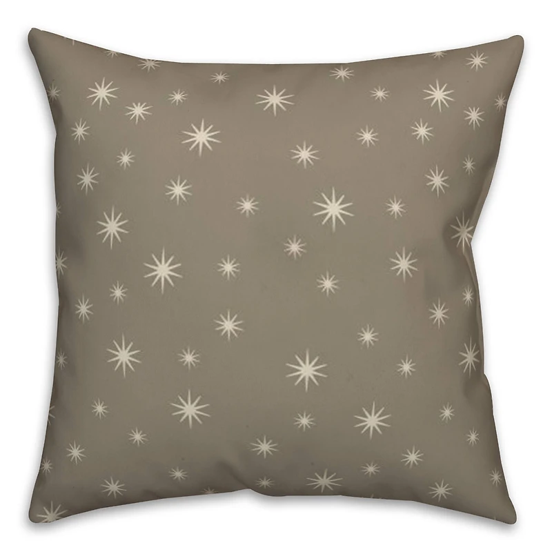 Gray Twinkle Throw Pillow
