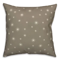 Gray Twinkle Throw Pillow