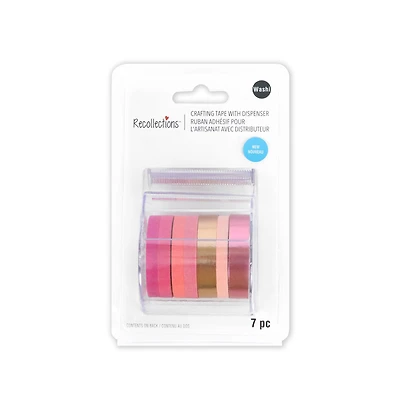12 Pack: Pink Combo Crafting Washi Tape & Dispenser Set by Recollections™
