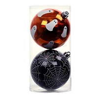 6" Ghost & Spiderweb Ball Ornament Set by Ashland®