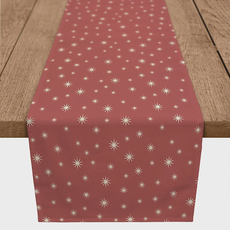 90" Red Twinkle Cotton Twill Runner