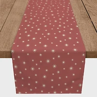 90" Red Twinkle Cotton Twill Runner