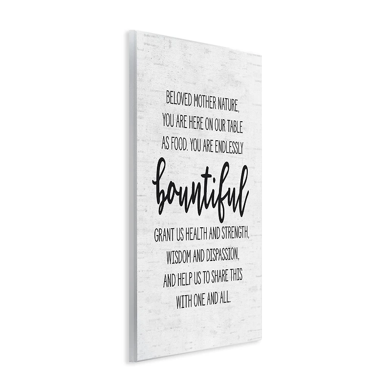 Stupell Industries Mother Nature Bountiful Food Subtle Birch Typography Wall Plaque Art