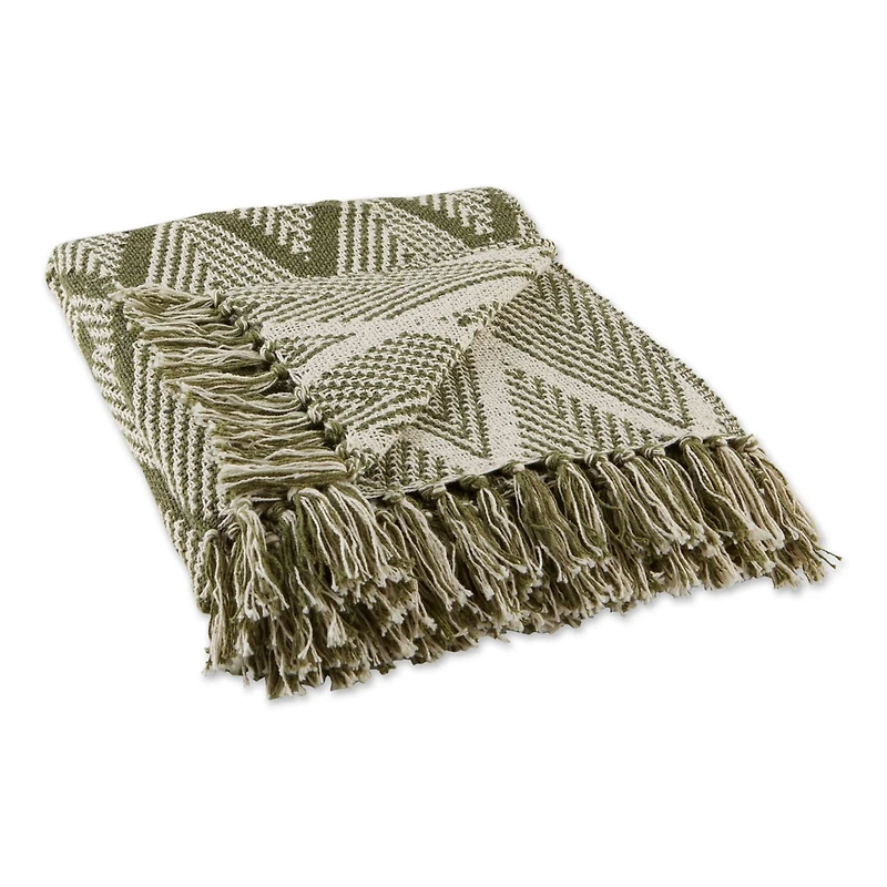 DII® Olive Green Tone Multi Diamond Throw