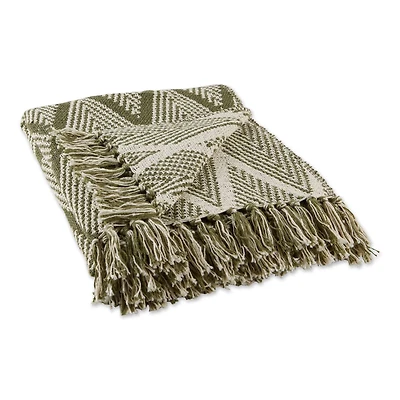 DII® Olive Green Tone Multi Diamond Throw