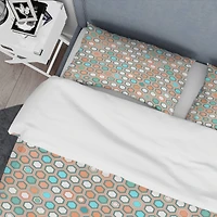 Designart 'Retro Hexagon Pattern III' Mid-Century Duvet Cover Set