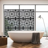 Glitzhome® 6ft. Black Galvanized Steel Floral Room Divider