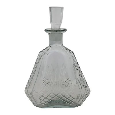 Hello Honey® 10" clear Etched Glass Decanter