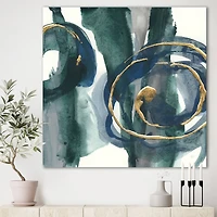 Designart - Mettalic Indigo and Gold III