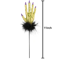 11" Witch Hand with Feathers Pick by Ashland®