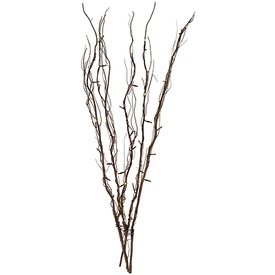 39" LED Lighted Natural Branch Bundle Christmas Decoration, Warm White Lights