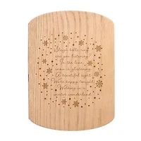 Walking in a Winter Wonderland 11" x 8" Redwood Oval Cutting Board