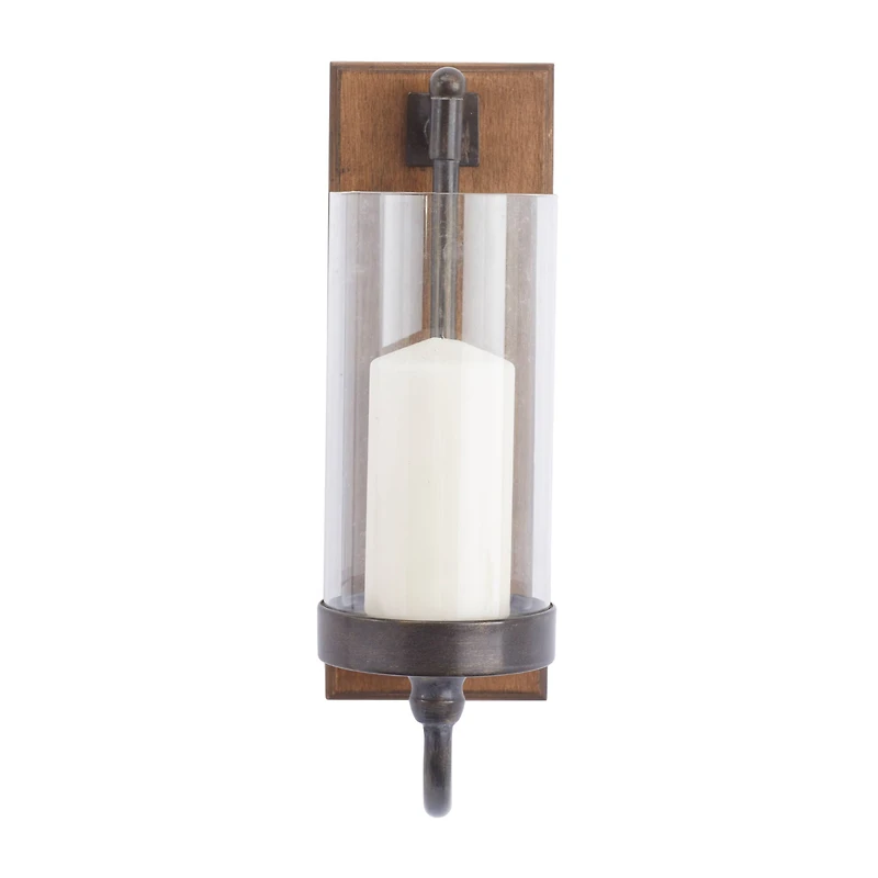 Brown Fir Farmhouse Wall Sconce, 16" x 5"