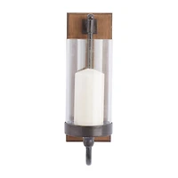 Brown Fir Farmhouse Wall Sconce, 16" x 5"