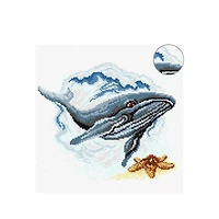 Orchidea Whale Counted Cross Stitch Kit