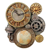 Design Toscano 17.5" Gears of Time Sculptural Wall Clock