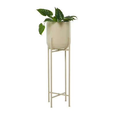 White Modern Planter, 13" x 13" x 42"