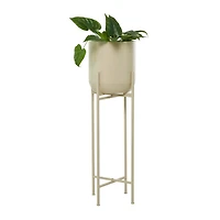White Modern Planter, 13" x 13" x 42"