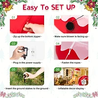 Glitzhome® 6ft. Lighted Inflatable Rotating Gingerbread Man Décor