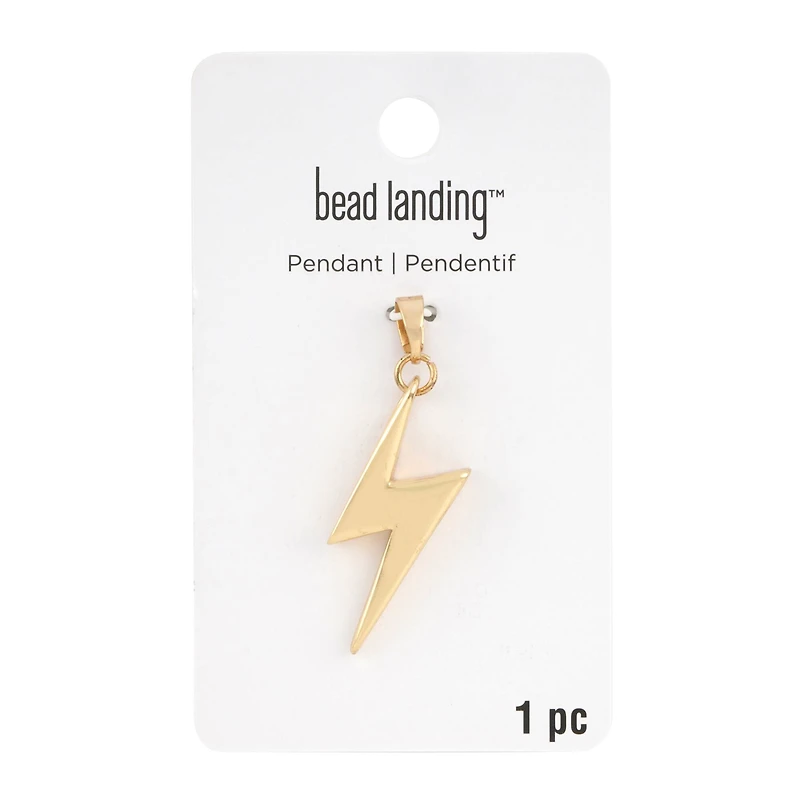 Gold Lightning Bolt Pendant by Bead Landing™