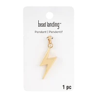Gold Lightning Bolt Pendant by Bead Landing™