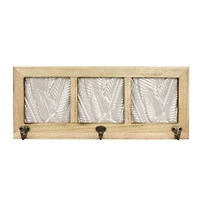 Gray Tropical Leaves Wall Rack