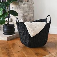 Household Essentials 17.5" Woven Paper Rope Basket with Handles