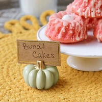 Kate Aspen® Mini Green Pumpkin Place Card Holder Set