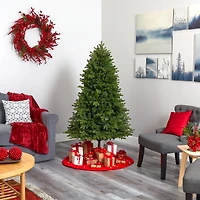 5.5ft. Pre-Lit Washington Fir Artificial Christmas Tree, Clear LED Lights