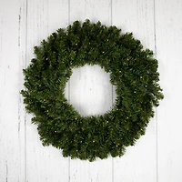 24" Pre-Lit Canadian Pine Artificial Christmas Wreath