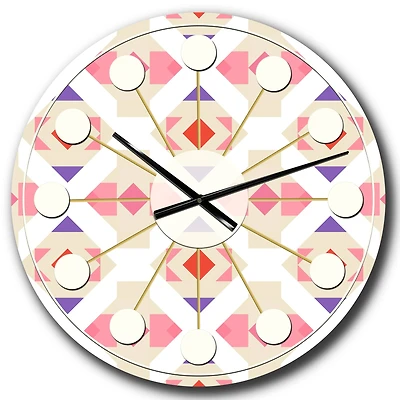 Designart 'Triangular Retro Design Vii Mid-Century Modern Wall Clock