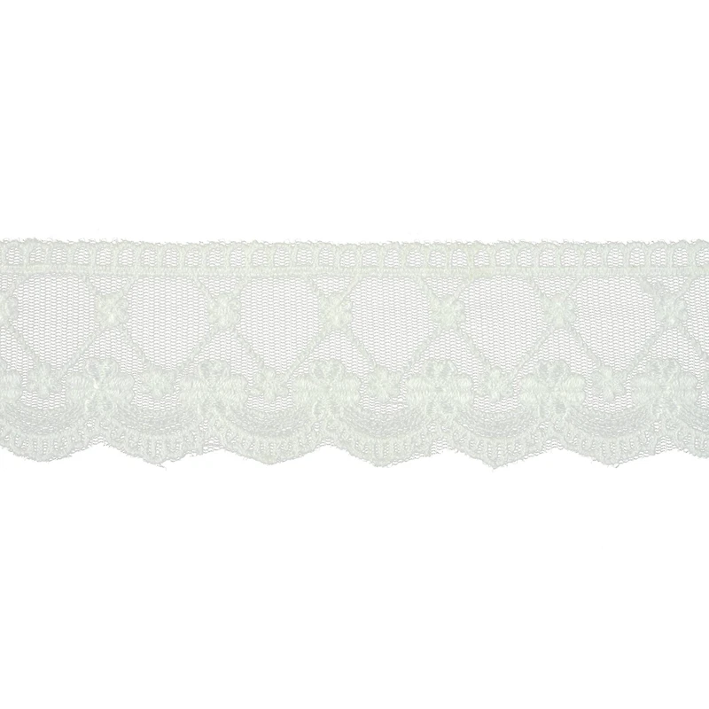 2" White Floral Embroidered Lace Trim by Celebrate It®