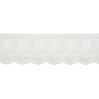 2" White Floral Embroidered Lace Trim by Celebrate It®