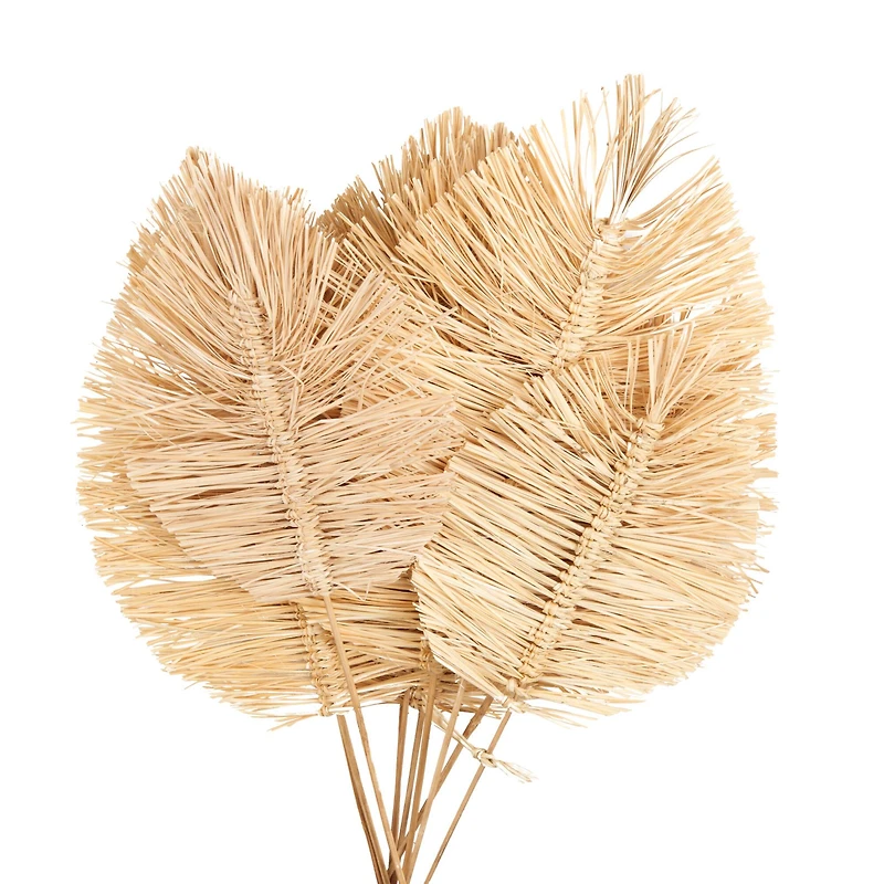 32" Light Brown Dried Grass Spear-Shaped Foliage with Sharp Stems