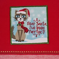 DII® Christmas Kitty Embellished Dishtowel Set