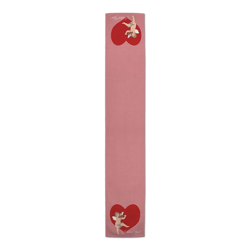 Cupid Heart 16" x 90" Poly Twill Table Runner