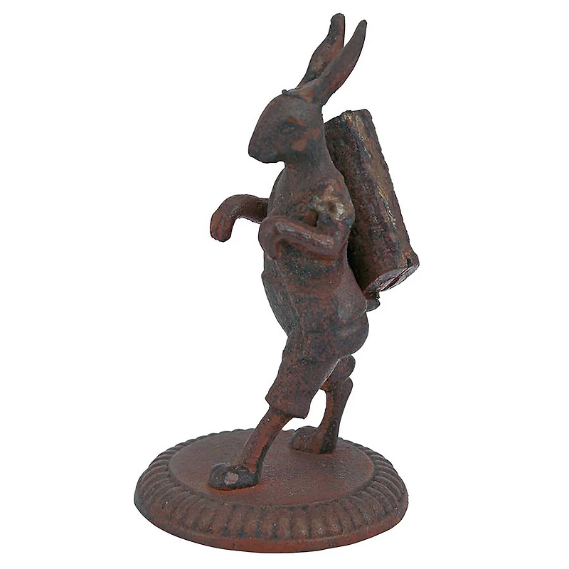 Design Toscano 6" The Wandering Rabbit Cast Iron Matchstick Sculpture